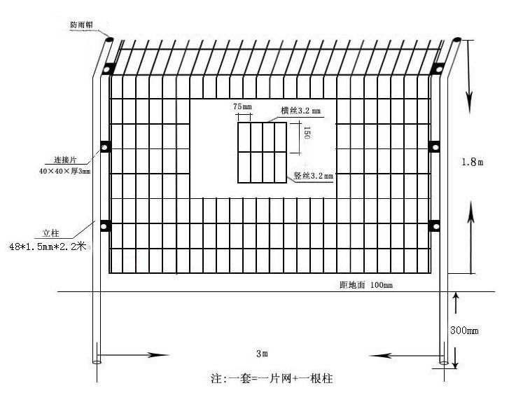 雙邊絲護欄網圖紙